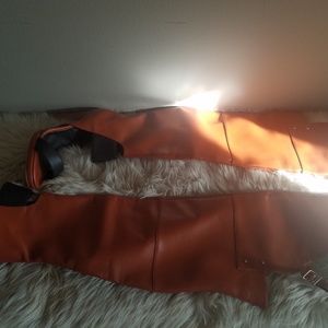 Open toe thigh high boot